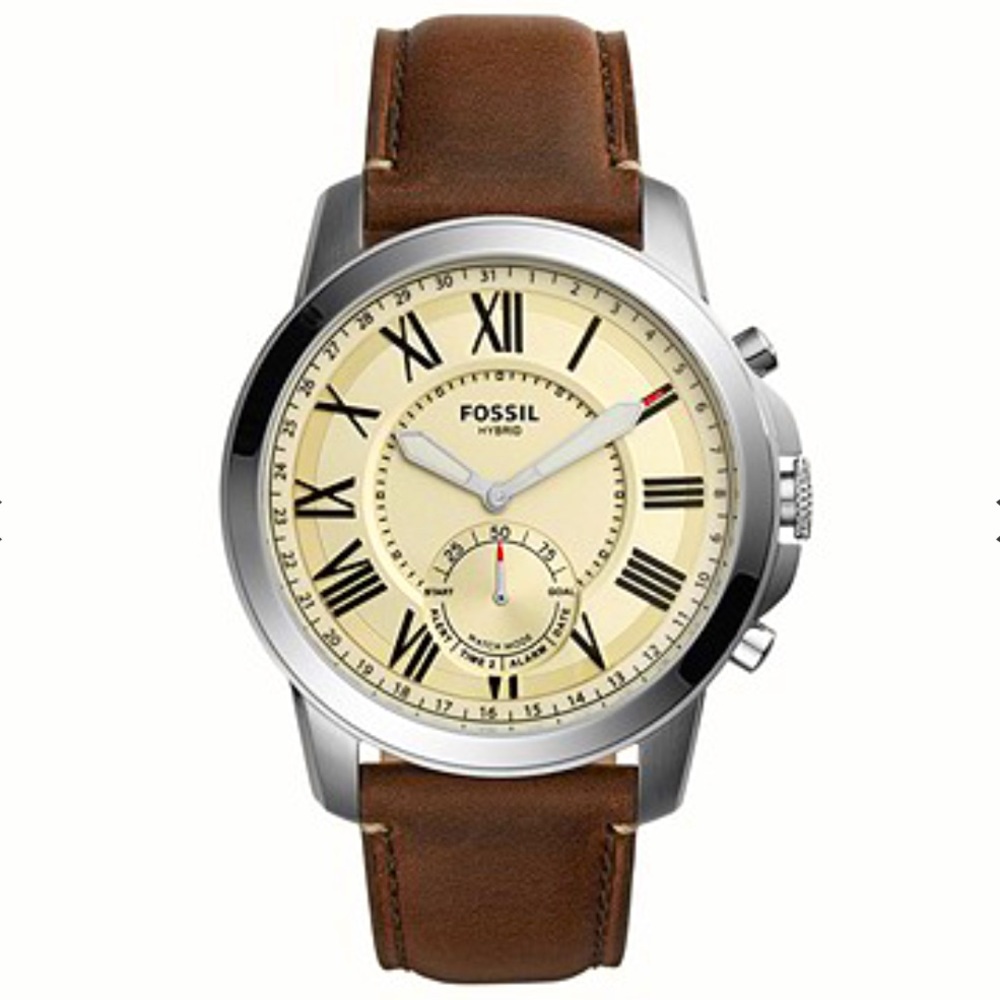 Fossil Hybrid Smartwatch Grant Dark Brown Leather